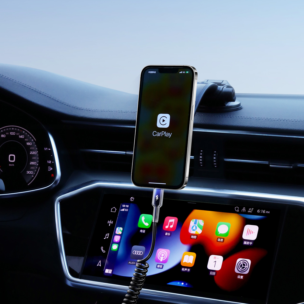 Špirálový kábel Joyroom séria Crystal-Clear S-A43 USB-A – Lightning 3 A, 1,5 m – čierna – Obrázok 5