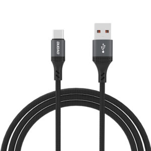 Kábel Dudao L3ST USB-A - USB-C 5A 1.2m opletený – čierna