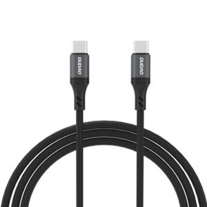 Kábel Dudao L3CC USB-C - USB-C 60W 1.2m opletený – čierna