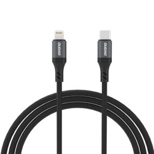 Kábel Dudao L3CL USB-C - Lightning 30W opletený 1.2m – čierna