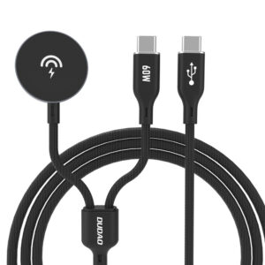 Nabíjačka Dudao A12MaxC PD 60 W 2v1 pre Apple Watch / USB-C 1,2 m – čierna