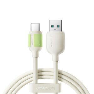 Kábel Joyroom S-A53 USB-A – USB-C 3 A s fluorescenčnou koncovkou, 2 m – béžová