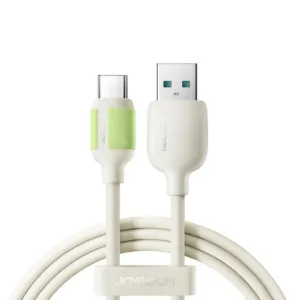 Kábel Joyroom S-A53 USB-A – USB-C 3 A s fluorescenčnou koncovkou, 2 m – béžová