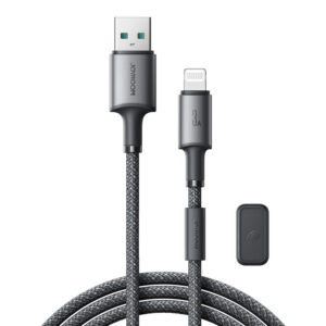 Kábel Joyroom séria Unlimited S-A50 USB-A – Lightning 3 A s magnetickým organizérom, 1,2 m – sivá