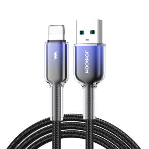 Kábel Joyroom séria Crystal-Clear S-A42 USB-A – Lightning 3 A, 1,2 m – čierna