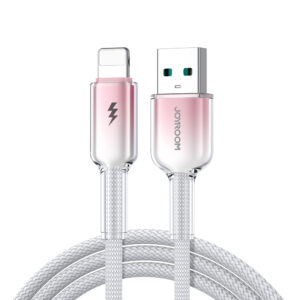 Kábel Joyroom séria Crystal-Clear S-A42 USB-A – Lightning 3 A, 1,2 m – biela