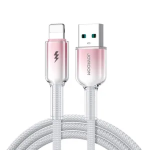 Kábel Joyroom séria Crystal-Clear S-A42 USB-A – Lightning 3 A, 1,2 m – biela
