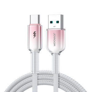 Kábel Joyroom séria Crystal-Clear S-A42 USB-A – USB-C 3 A, 1,2 m – biela