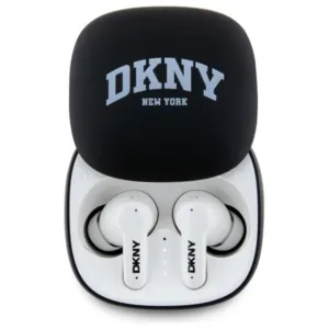 Bezdrôtové slúchadlá DKNY TWS Bluetooth s 3D gumovou matnou povrchovou úpravou – čierna