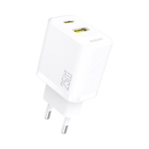 Sieťová nabíjačka Dudao A26T GaN 25 W USB-A + USB-C – biela