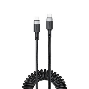 Kábel Acefast C14-03 USB-C - USB-C Spring 480Mb/s 3A 1.2m – čierna