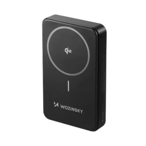Powerbanka Wozinsky WLWP-10KA0Y3S 22,5 W PD Qi2 10 000 mAh so stojanom, 1x USB-A, 1x USB-C – čierna