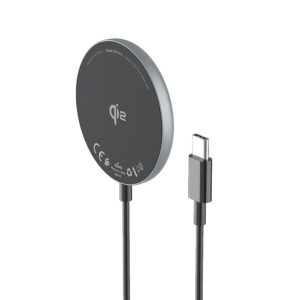 Bezdrôtová indukčná nabíjačka Wozinsky Qi2 15 W – čierna