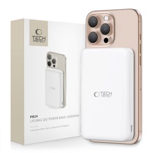 Powerbanka Tech-Protect PB24 LifeMag Qi2 MagSafe 10 000 mAh – biela