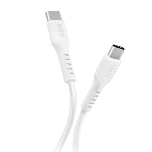 Kábel SBS TECABLETCC10W USB-C - USB-C Power Delivery 25W 1 m – biela