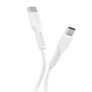 Kábel SBS TECABLETCC10W USB-C – USB-C PD 25 W, 1 m – biela