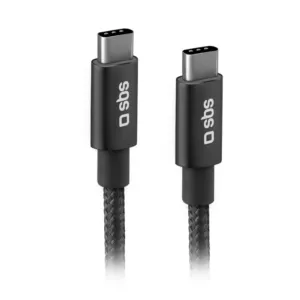 Kábel SBS TECABLETCC20BK USB-C – USB-C PD 25 W, 1,5 m – sivá