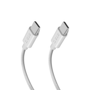 Kábel SBS TECABLETISSUETCC2G 2 x USB-C 2m 60W s Power Delivery – sivá