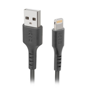 Kábel SBS TECABLEUSBIP589K USB-A - Lightning 1m MFi Certified – čierna