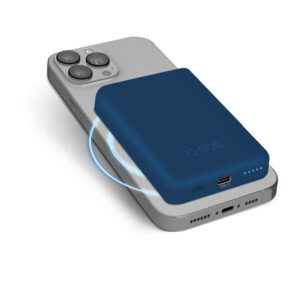 Powerbanka SBS TEBB5000MAG1CB 5000 mAh kompatibilný s MagSafe – modrá