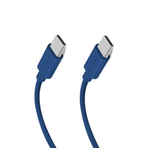Kábel SBS TECABLETISSUETCCB USB-C - USB-C 1.5m 60W opletený – modrá