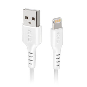 Kábel SBS TECABLEUSBIP589W USB-A - Lightning – biela