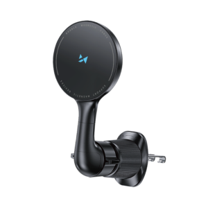 Držiak do auta Wozinsky WCT5-6S4Y s indukčnou nabíjačkou Qi/MagSafe 15 W do mriežky ventilácie – čierna