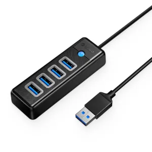USB hub Orico PW4U-U3 USB-A na 4x USB-A 3.0 – čierna