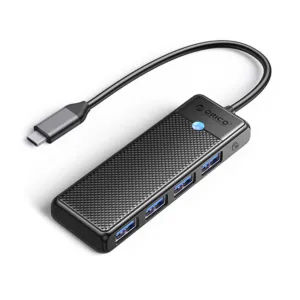 USB hub Orico PAPW4A-C3 USB-A, dokovacia stanica 4x USB-A 3.0 – čierna