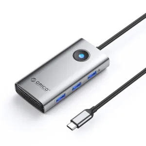 USB hub Orico PW11-6P USB-C, dokovacia stanica 3x USB-A 3.0 + 1x USB-C 2.0 + 1x HDMI – sivá