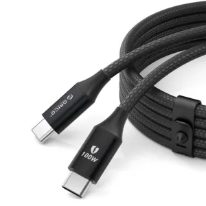 Kábel Orico CDX USB-C – USB-C PD 100 W, 5 A, 1 m – čierna