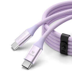 Kábel Orico CDX USB-C – USB-C PD 100 W – fialová