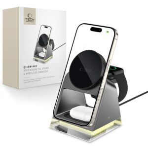 Bezdrôtová nabíjačka Tech-Protect QI15W-A43 3v1 s MagSafe pre zariadenia Apple – čierna