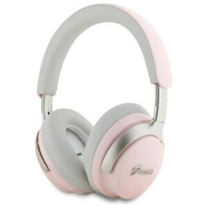 Bezdrôtové slúchadlá Guess GUBHC22PSBCSMP Bluetooth ANC/ENC s kovovým písaným logom – ružová