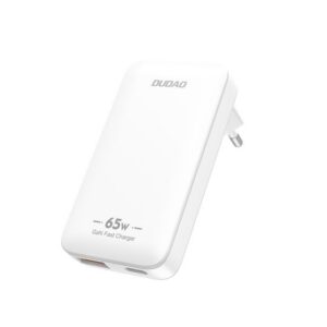 Cestovná sieťová nabíjačka Dudao A65Q GaN 65 W USB-A / USB-C PD, ultratenká, EU / US – biela