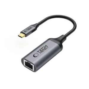 Adaptér Tech-Protect UltraBoost USB-C na Ethernet RJ45 1000 Mb/s – čierna
