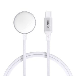 Indukčná nabíjačka Tech-Protect UltraBoost USB-C pre Apple Watch 1 m – biela