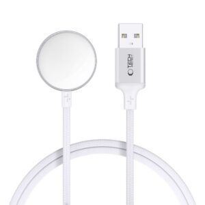 Indukčná nabíjačka Tech-Protect UltraBoost USB-A pre Apple Watch 1 m – biela