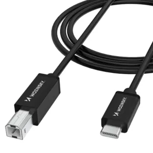 Kábel Wozinsky WKDDY2S USB-B – USB-C 2 m – čierna