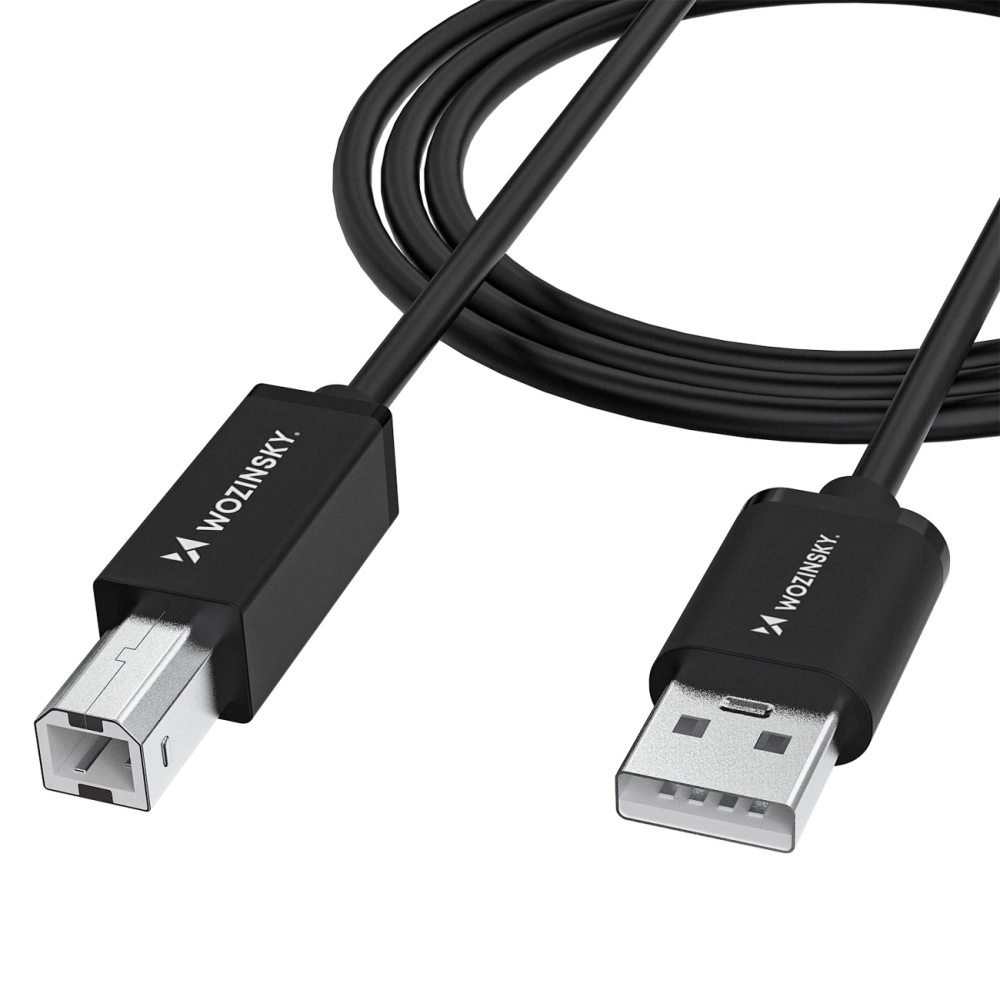 Kábel Wozinsky WKDDY4S USB-B - USB-A 480Mb/s 1m – čierna