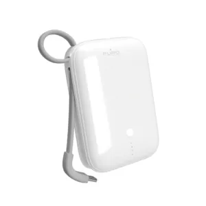 Powerbanka Puro Power Link 10 Plus 10 000 mAh so zabudovaným káblom USB-C – biela