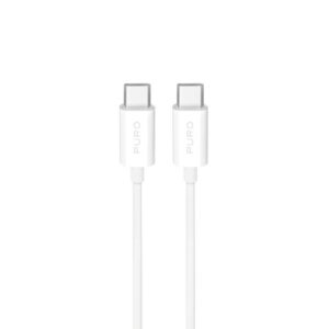 Kábel Puro TPE USB-C – USB-C 25 W, 3 m – biela