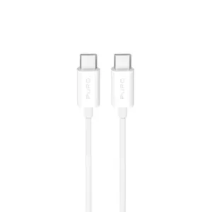 Kábel Puro TPE USB-C – USB-C 25 W, 3 m – biela