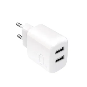 Sieťová nabíjačka Puro PROLITE 10 W 2x USB-A – biela