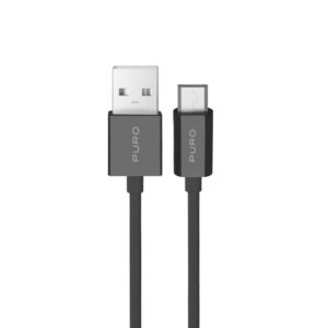 Kábel Puro TPE USB-A – micro USB 12 W, 2 m – čierna