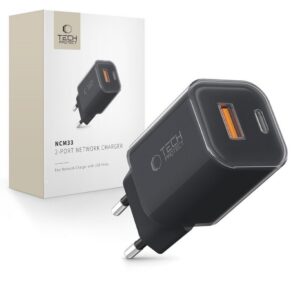 Sieťová nabíjačka Tech-Protect NCM33W PD 33 W / QC 3.0, 2 porty – čierna