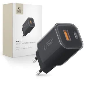 Sieťová nabíjačka Tech-Protect NCM33W PD 33 W / QC 3.0, 2 porty – čierna