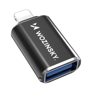 OTG adaptér Wozinsky WALA-01 Lightning na USB-A – čierna