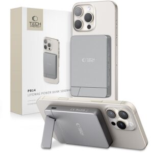 Powerbanka Tech-Protect PB14 LifeMag MagSafe 5000 mAh – sivá