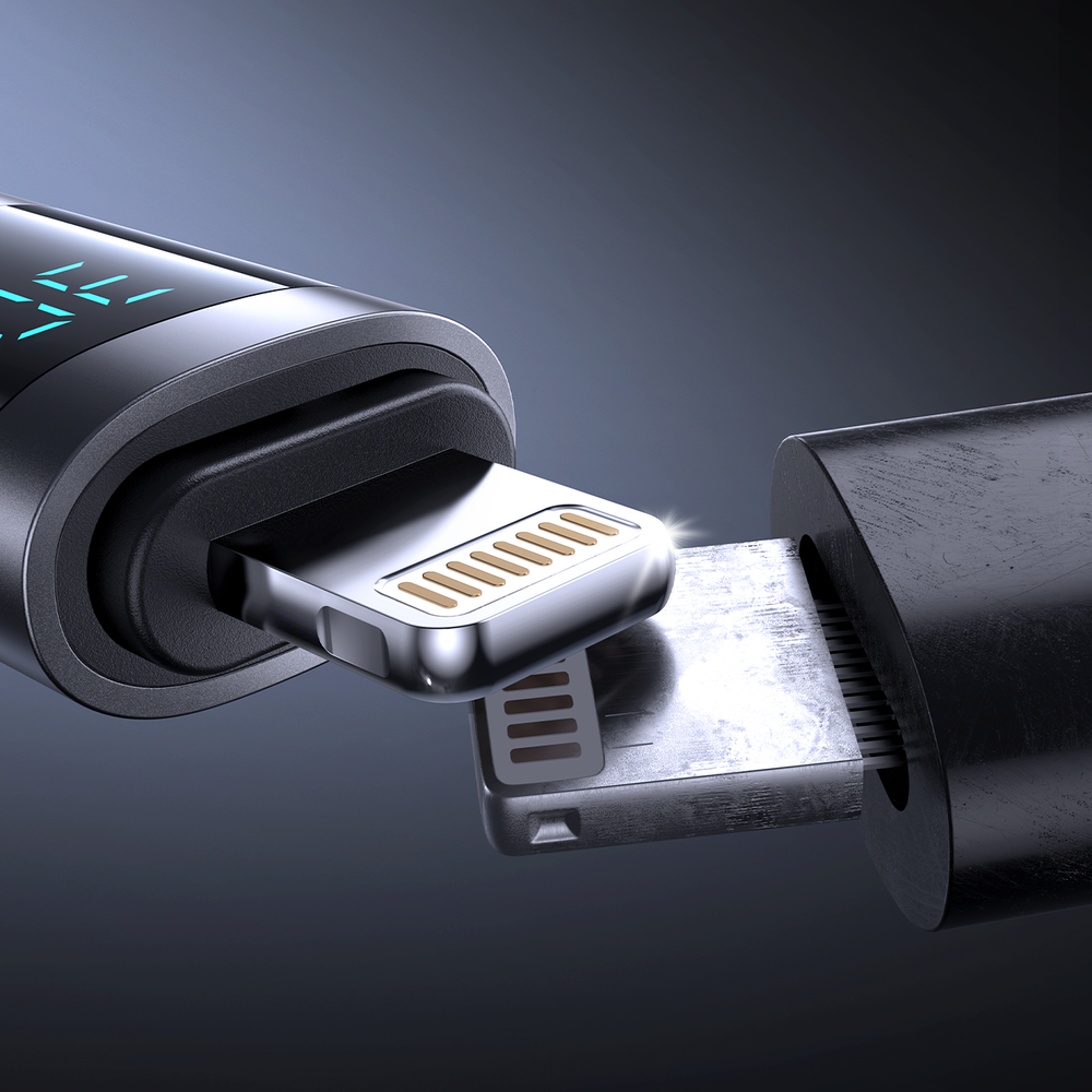 Kábel Joyroom séria Prism S-A16 Pro USB-C – Lightning 30 W s displejom, 1,2 m – čierna – Obrázok 5